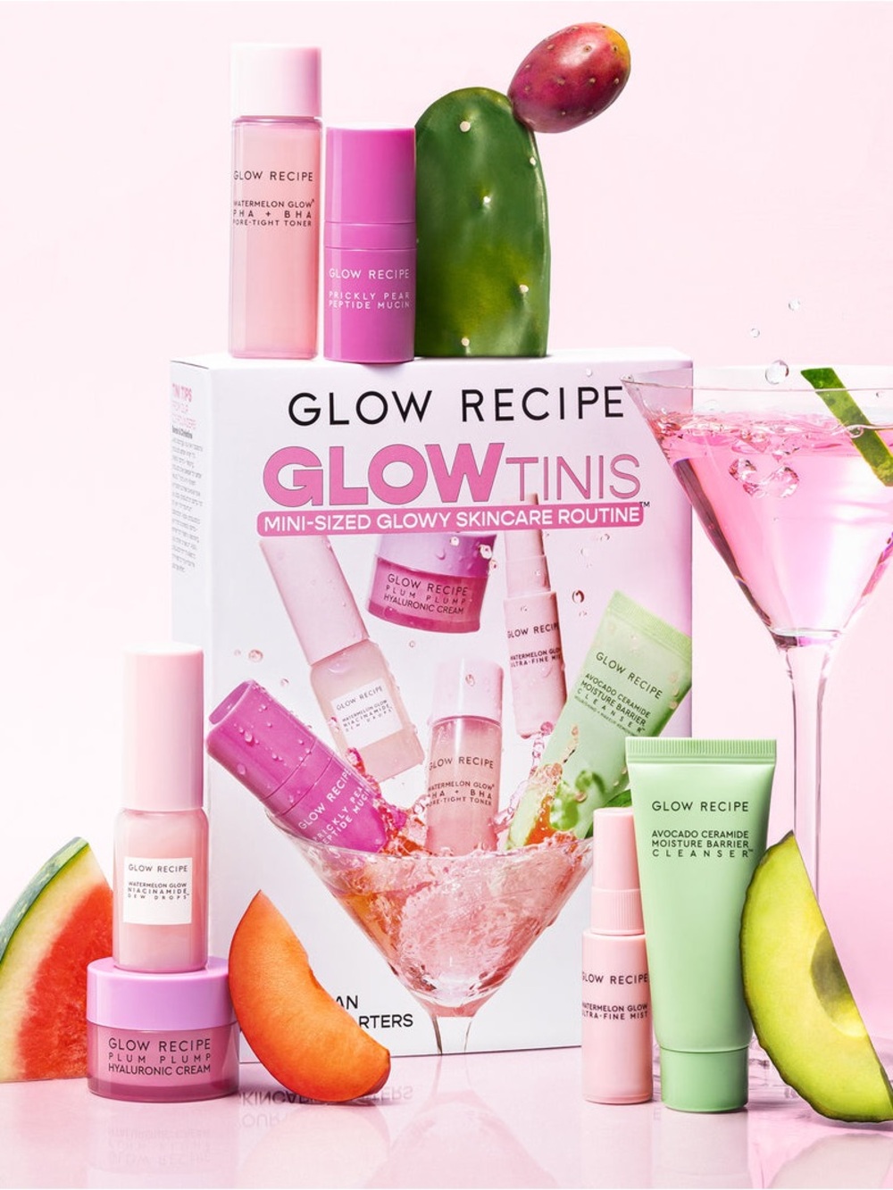 BRAND NEW Glow Recipe Pink Skincare Set GLOWTINIS MINI SKINCARE SET